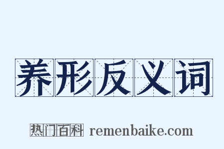 养形反义词是什么意思的图片